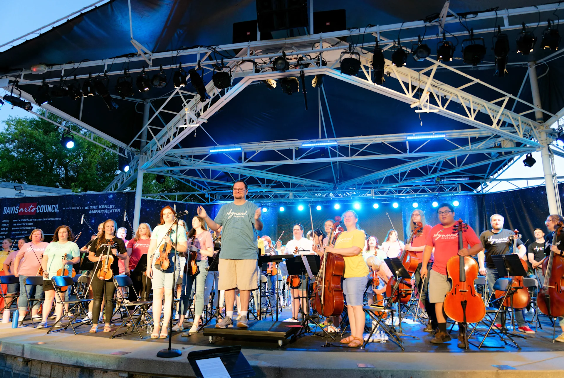 Skyward Symphony musicians in performance